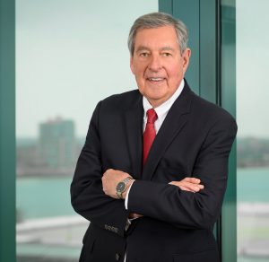 business headshot of executive in his office on location in Detroit MI